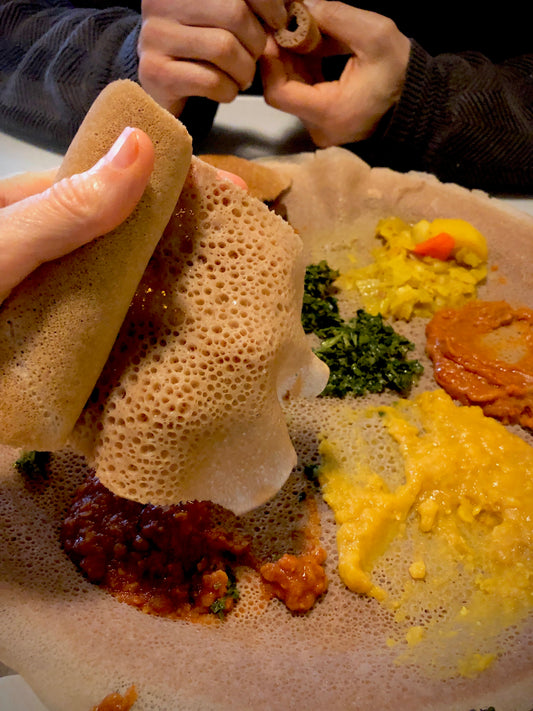 Colorful Ethiopian Dish an Herbal Skin Food