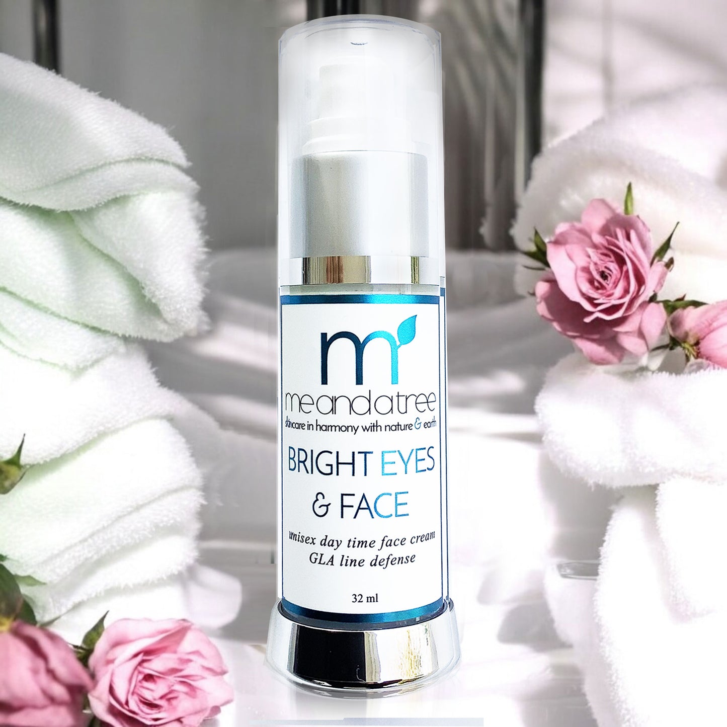 Bright Eyes & Face Day Cream with zinc sunscreen – lightweight daily moisturizer for sun protection and smoother skin by Me and a Tree